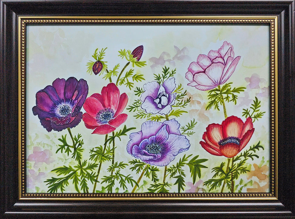 5a. 野花田 A4 藝術微噴 原創花鳥水彩畫 藝術畫 裝飾畫 Giclee Print A4 size Wildflower Field Watercolor Painting Wall Painting Wall Decoration