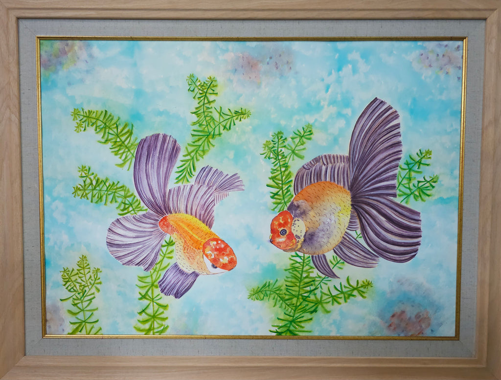 3. 樂在魚中 原創魚水彩畫 藝術畫 裝飾畫 A Joyfull Swim Original Fish Watercolor Painting Wall Decoration