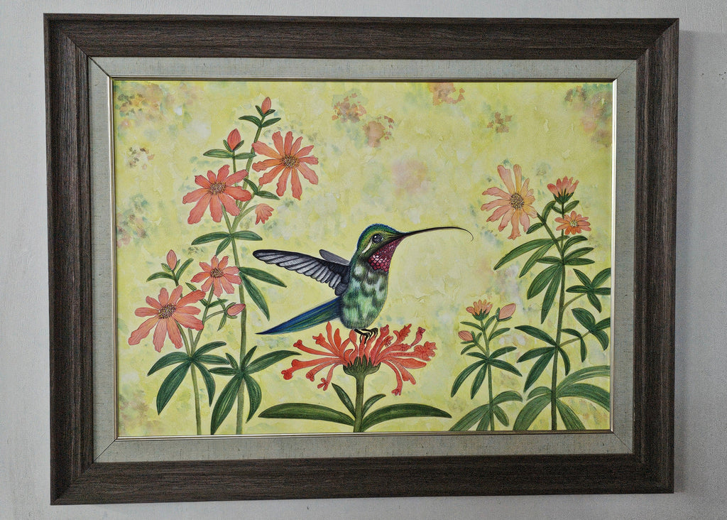 2. 自在的小鳥 原創花鳥水彩畫 藝術畫 裝飾畫 Wonderful Humingbird Original Watercolor Painting Wall Painting Wall Decoration